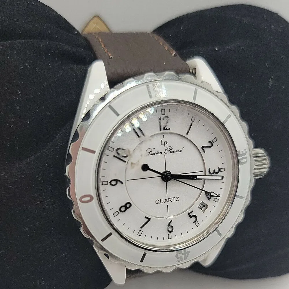 LUCIEN PICCARD 28005SL Women's Brown Leather Analog Dial Quartz Watch BC145